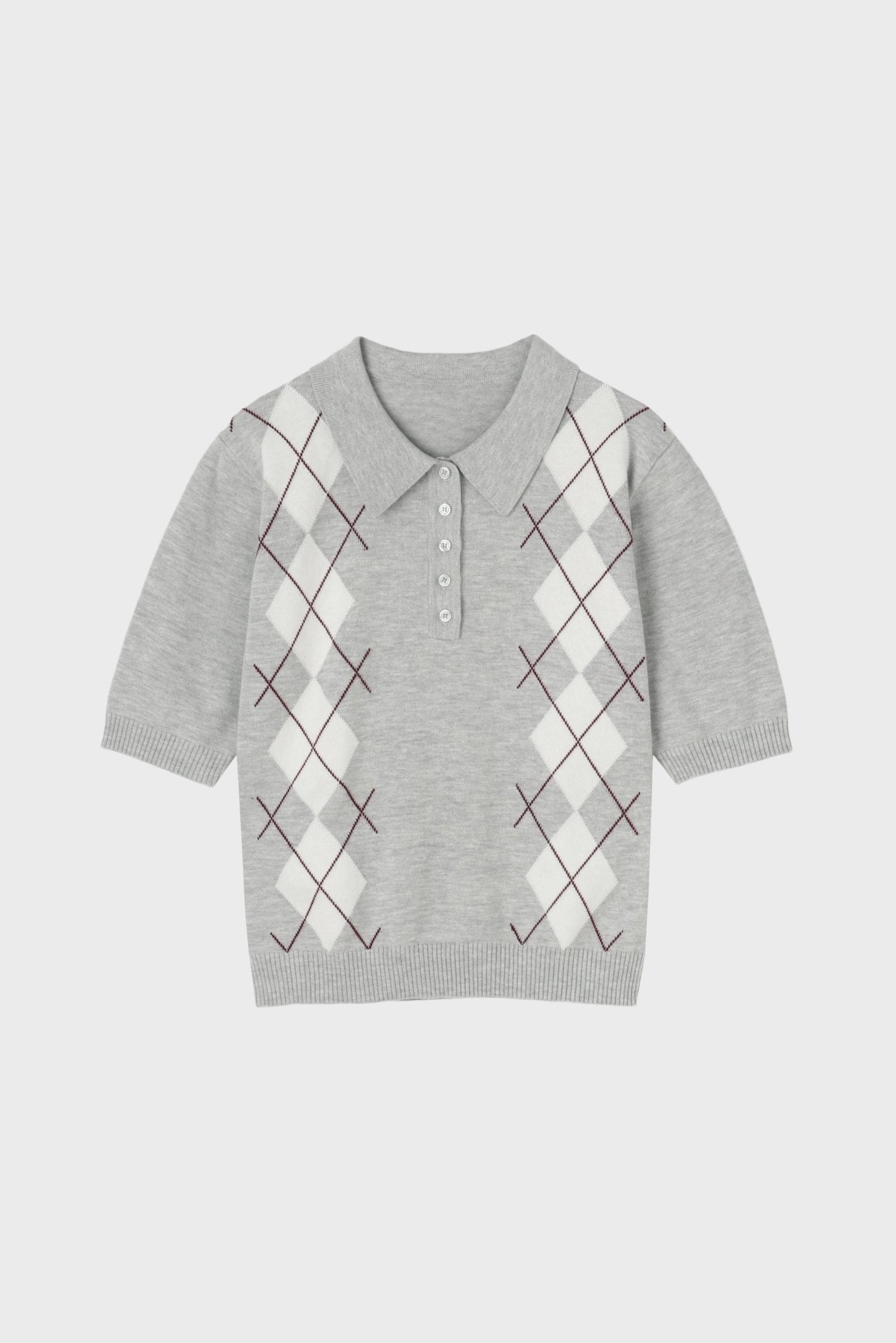 Geuldal Argyle Top