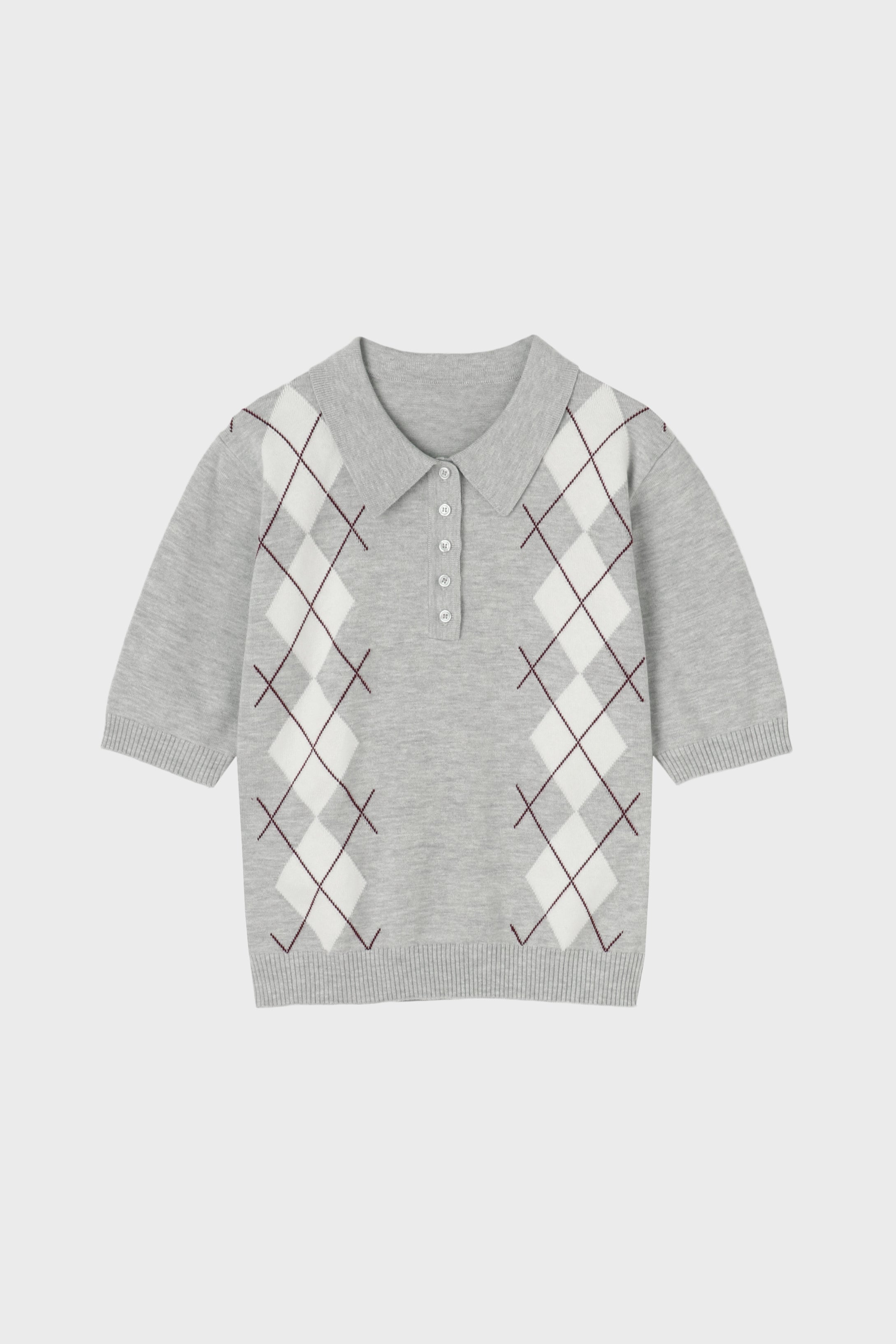Geuldal Argyle Top