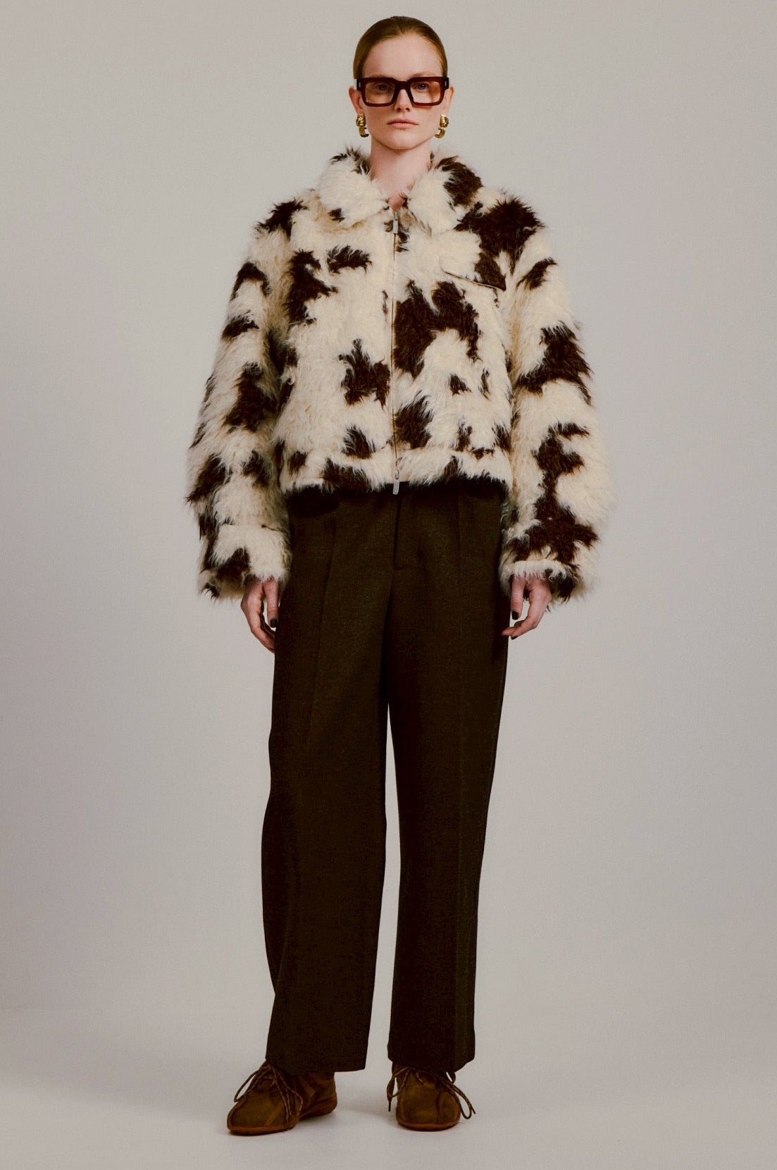 Breite Shaggy Jacket