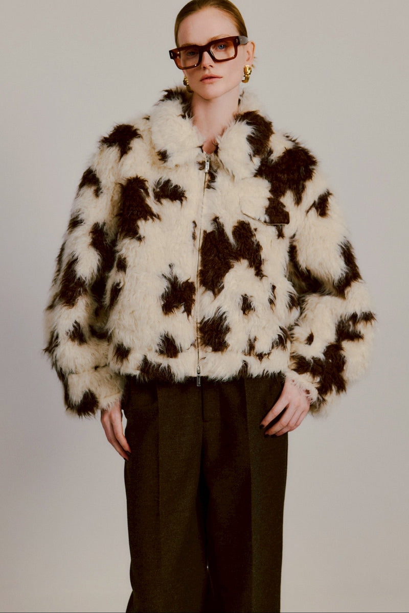 Breite Shaggy Jacket