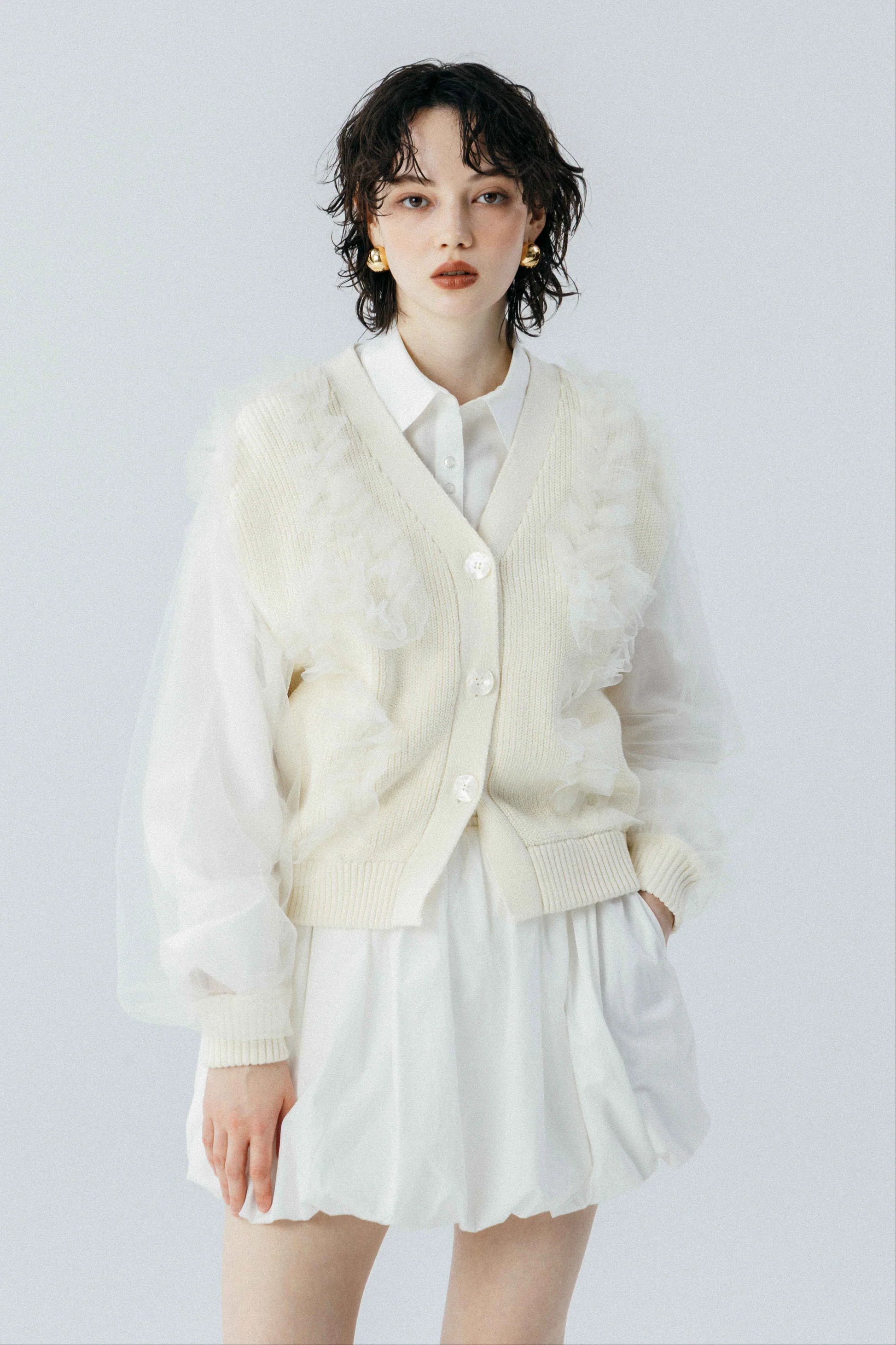 Corfu Tulle Cardigan – THE TOÉ Corfu Tulle Cardigan – THE TOÉ
