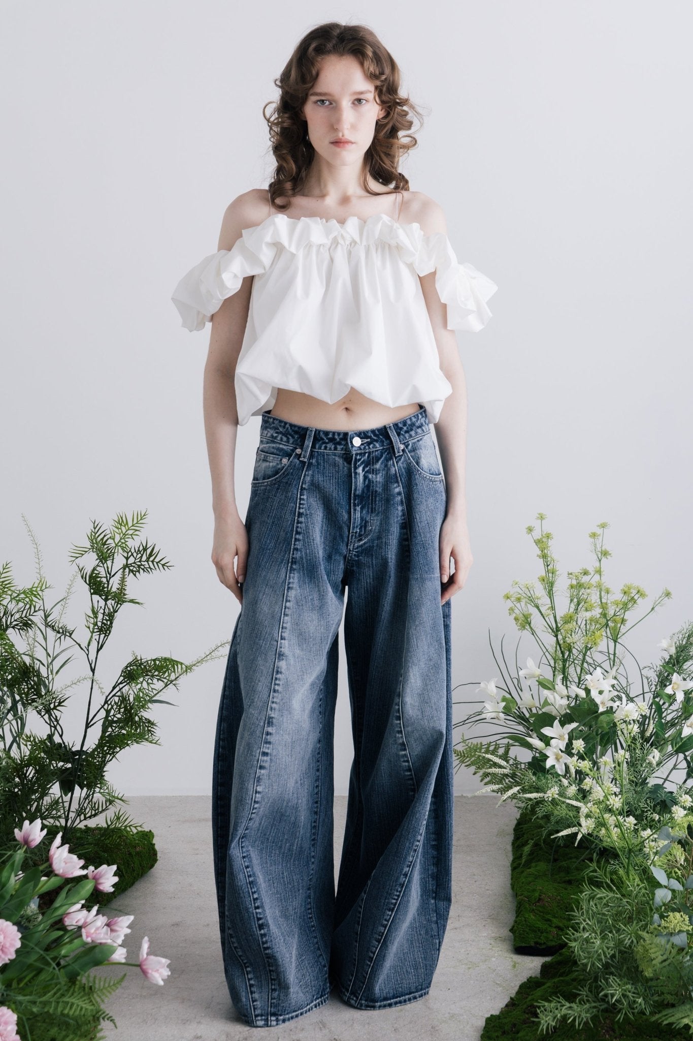 Santorini Denim Pants (Mid Blue)