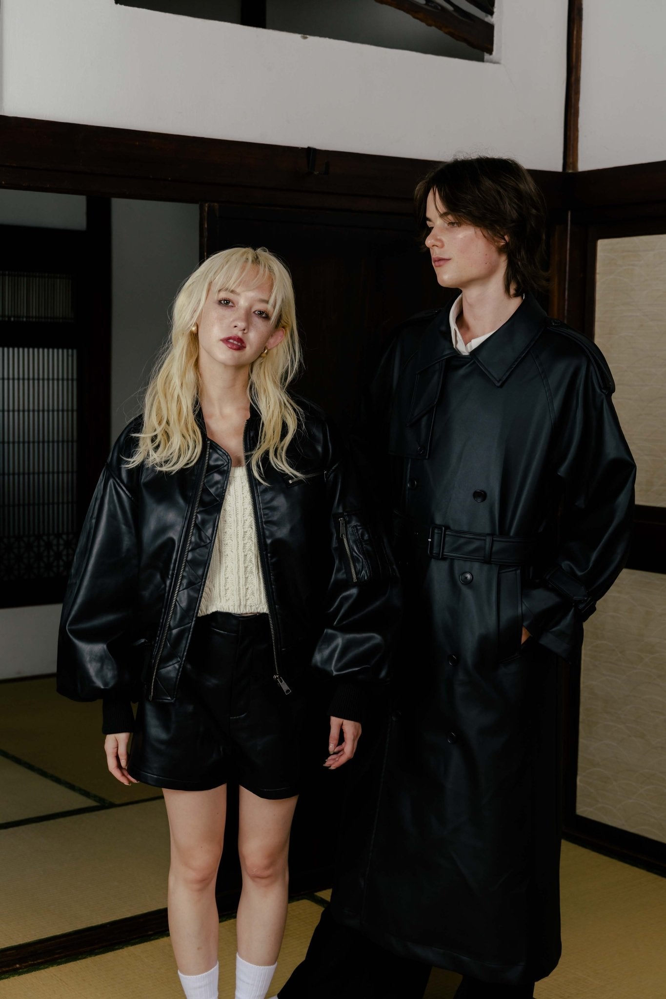 Oxford Leather Pants
