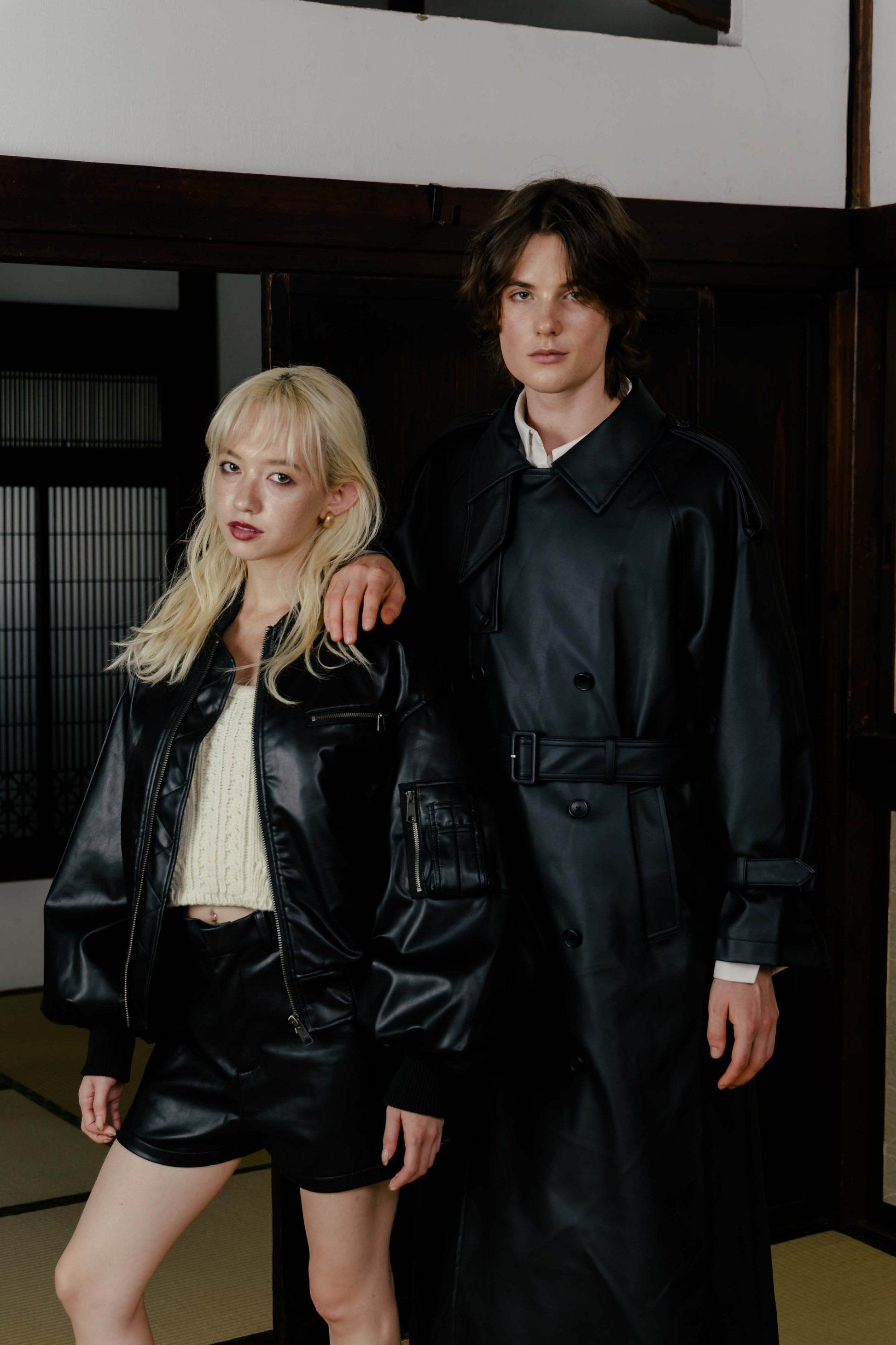 Oxford Leather Pants