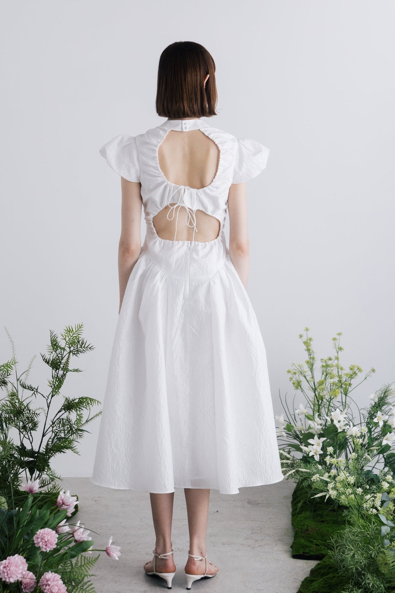 Peony Back Open Dress