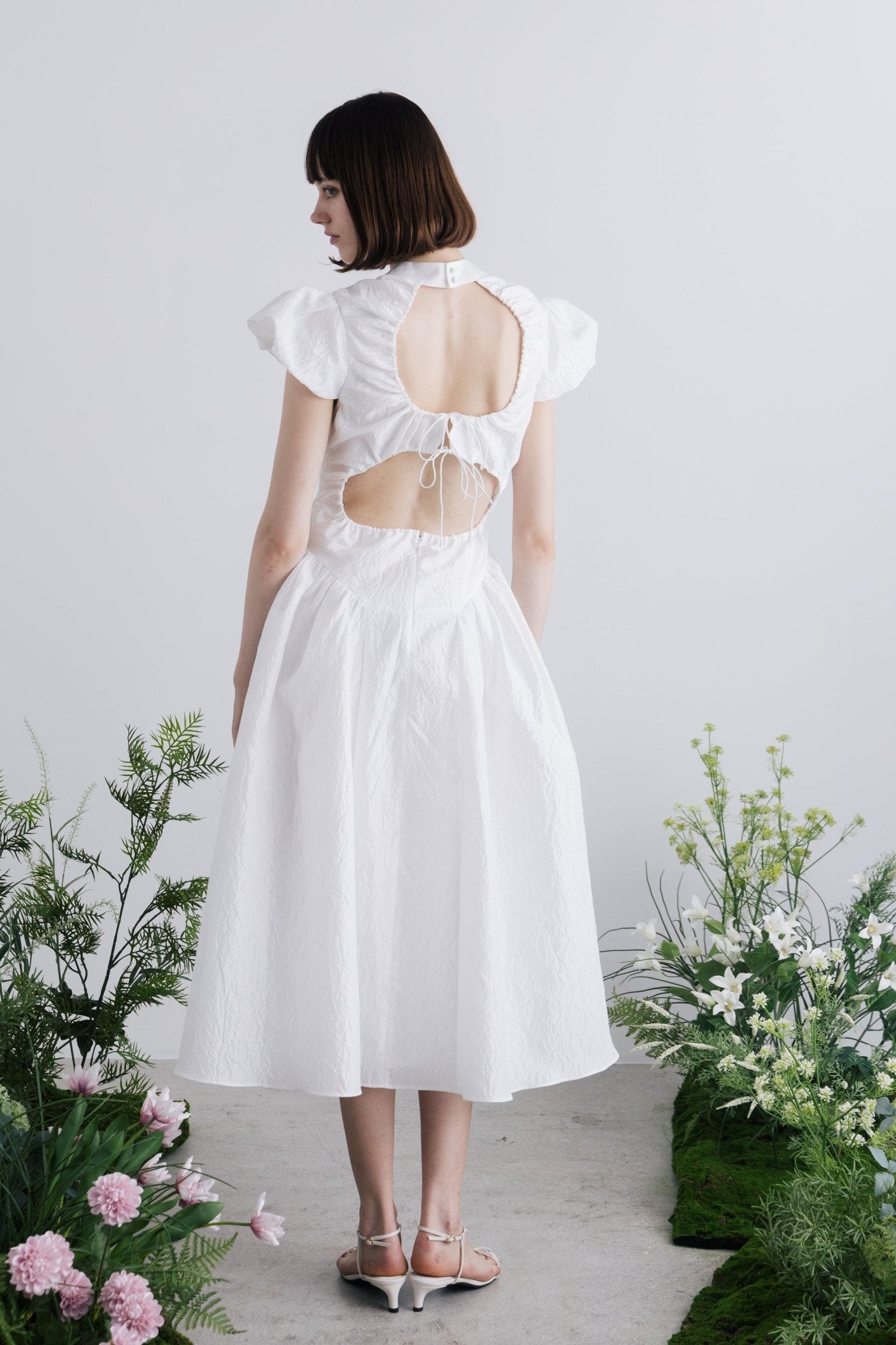 Peony Back Open Dress