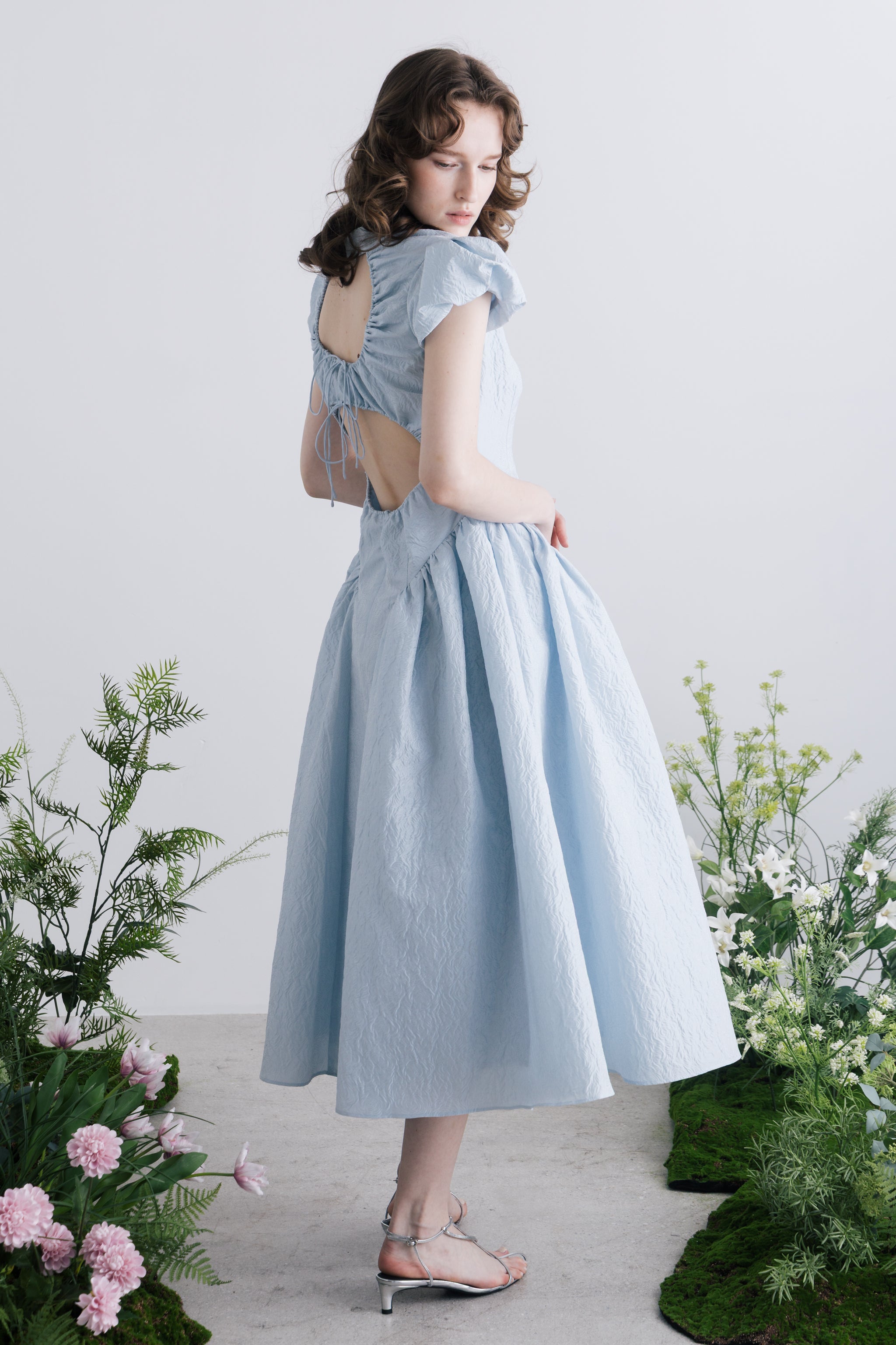 Peony Back Open Dress