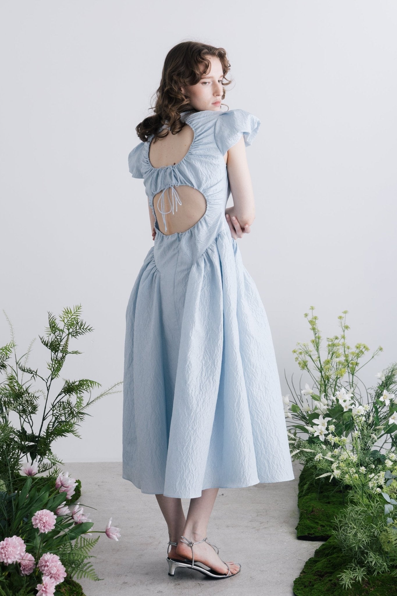 Peony Back Open Dress