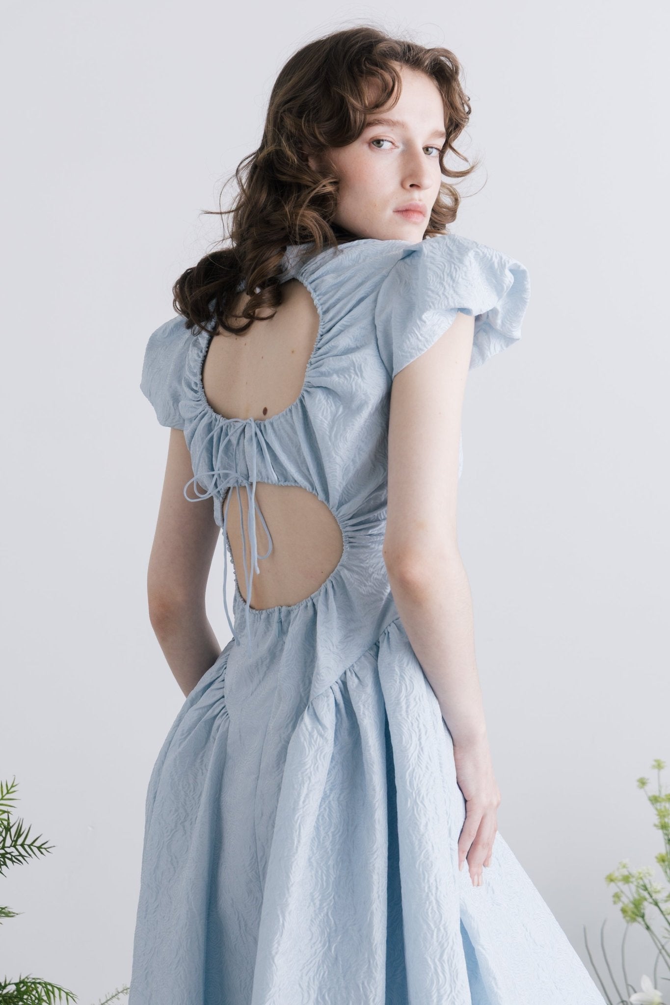 Peony Back Open Dress