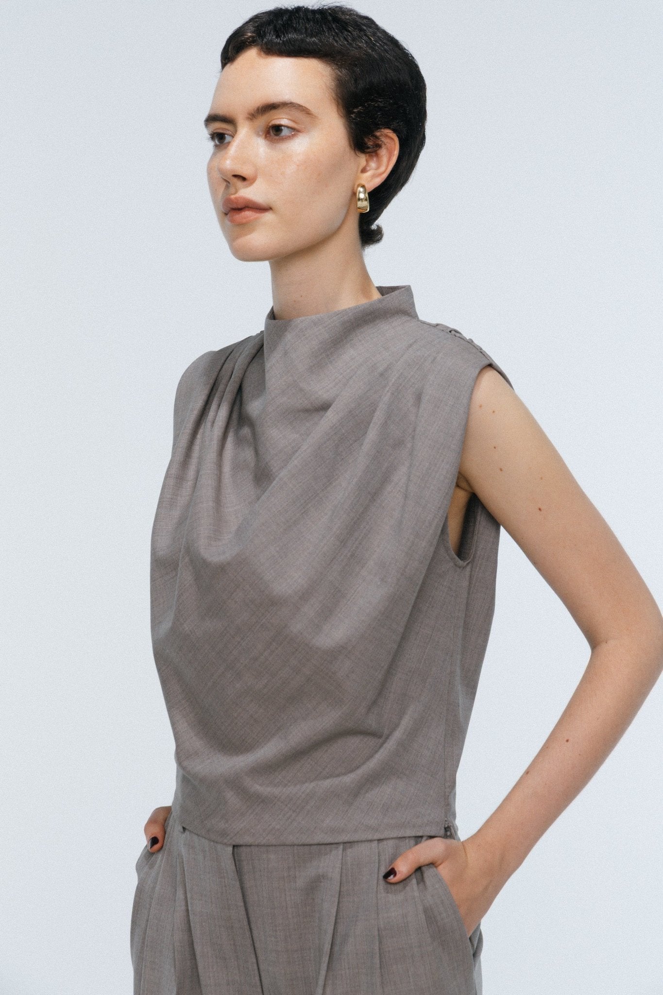 Negen Drape Top