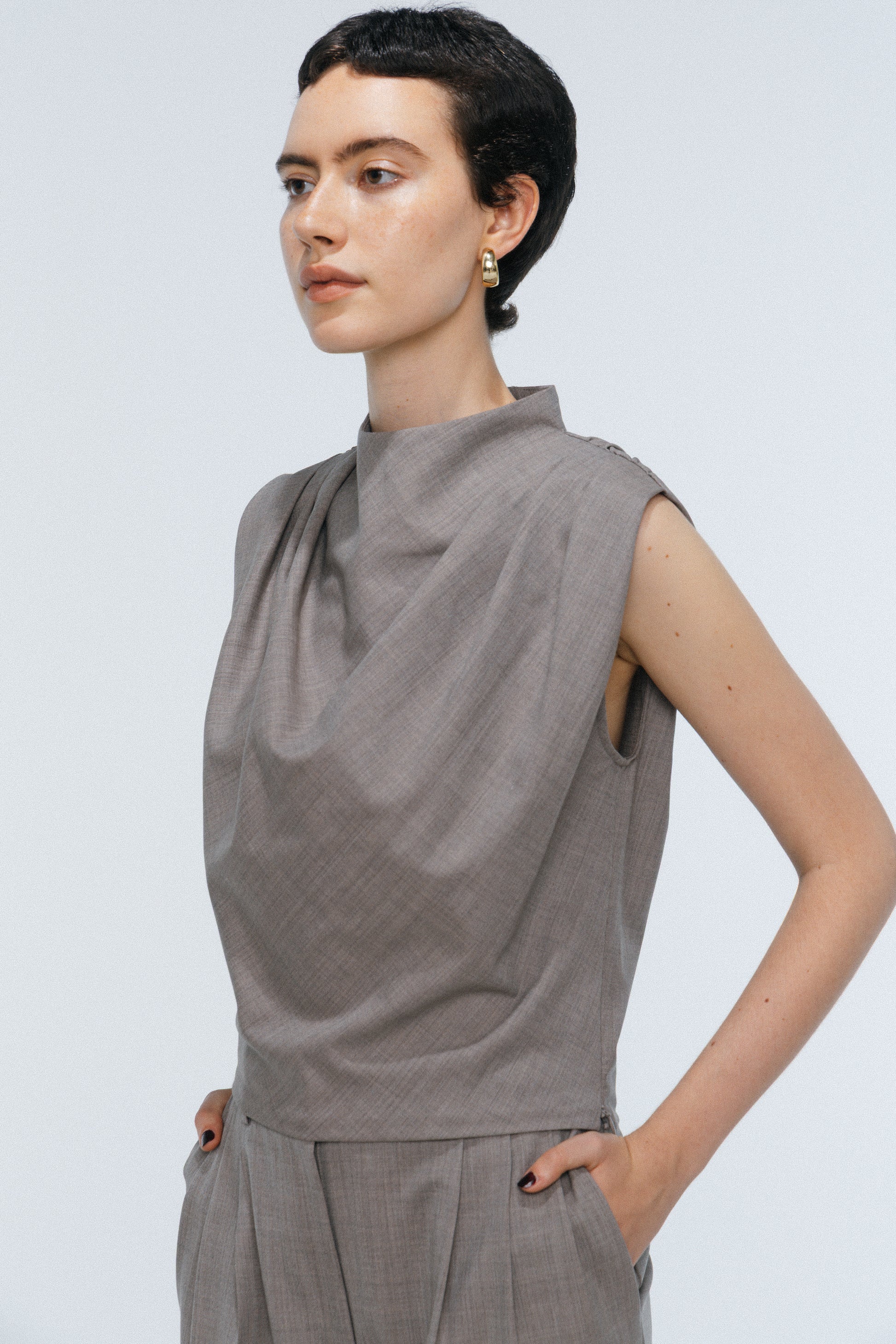 Negen Drape Top