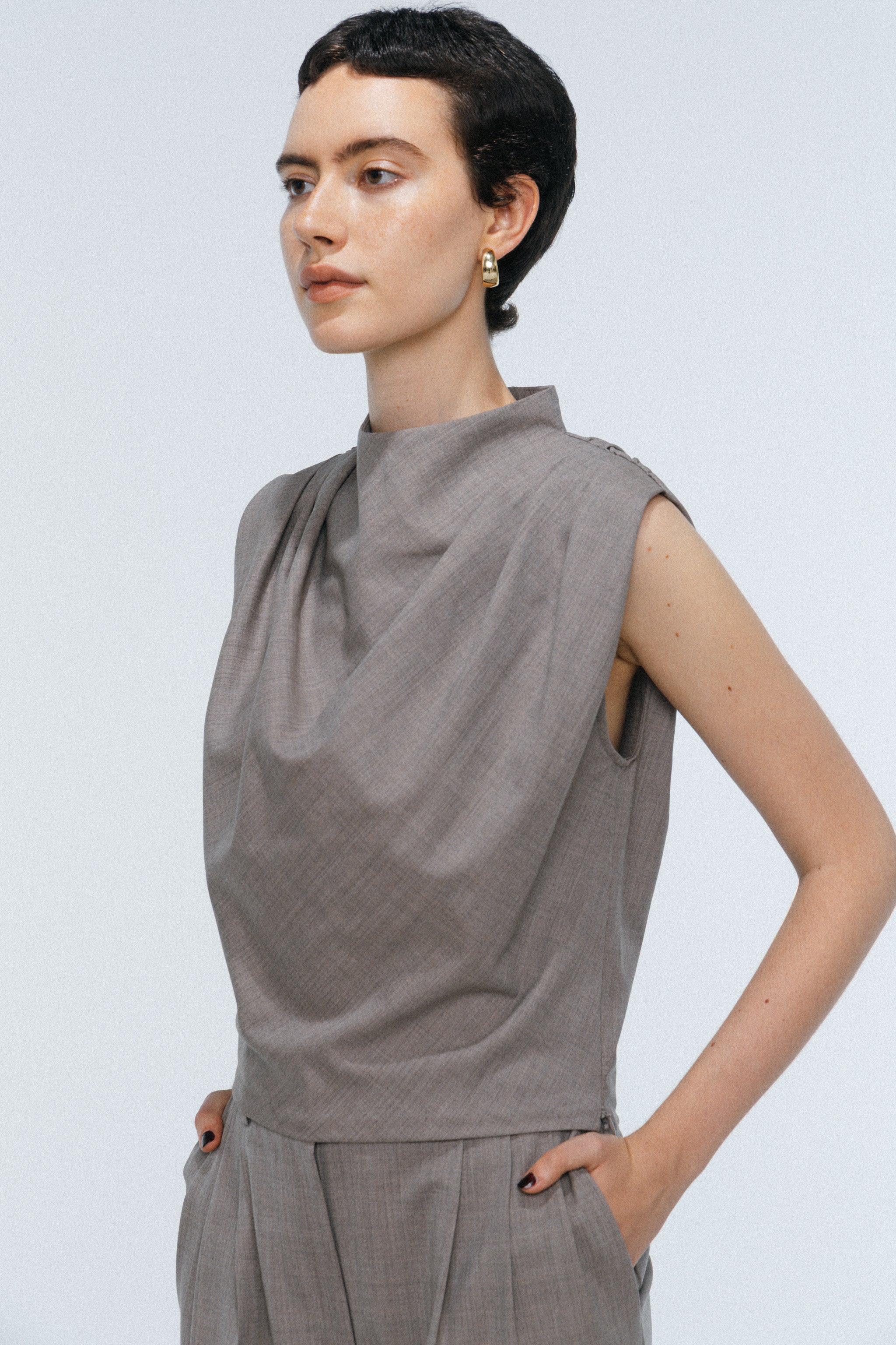 Negen Drape Top