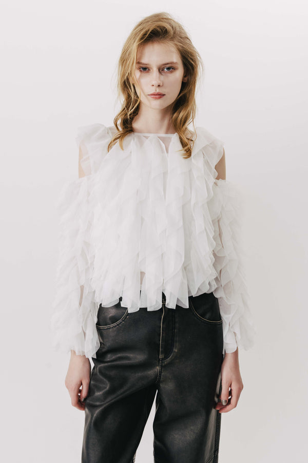 Gardenia Tulle Frill Tops