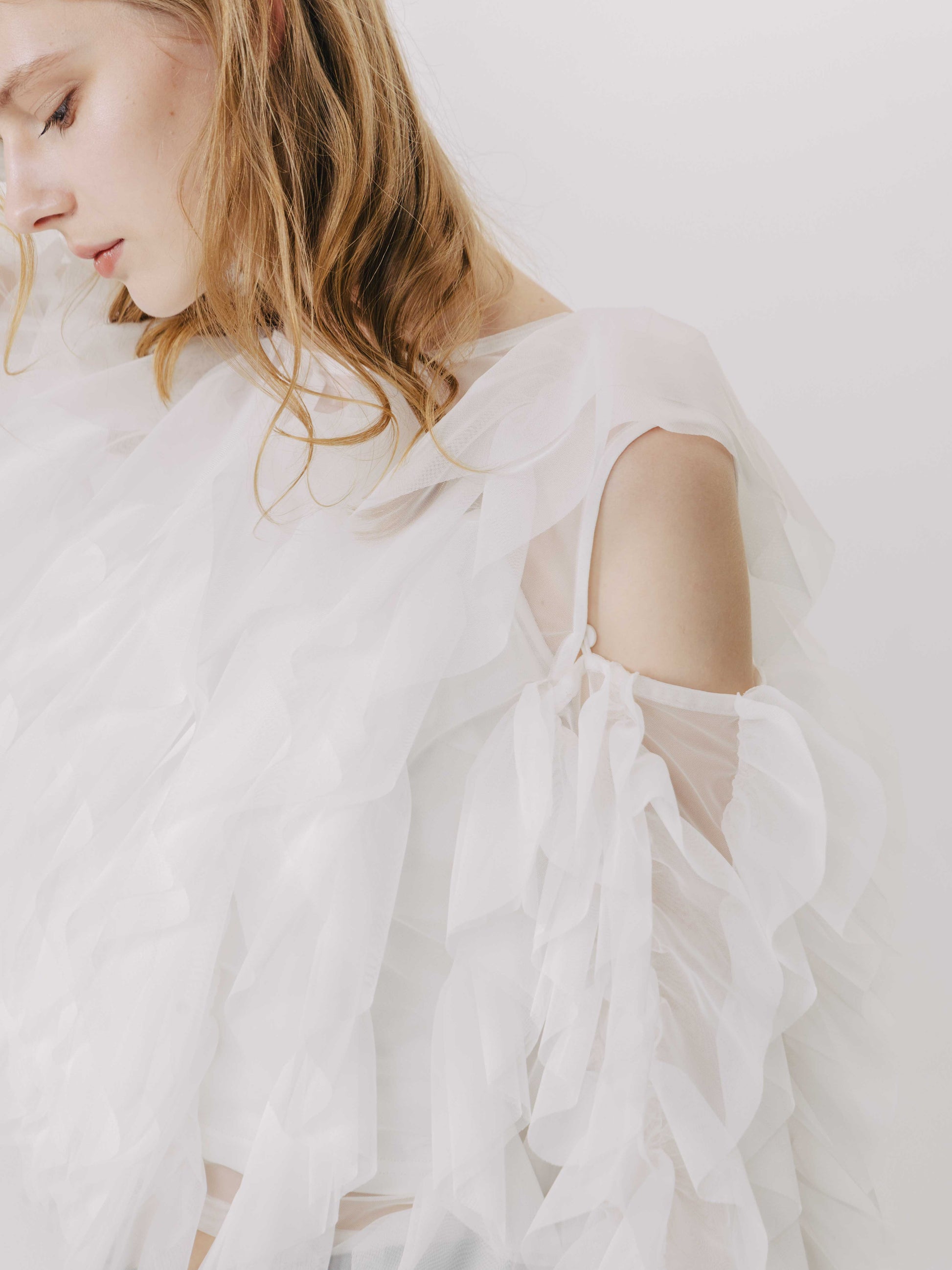 Gardenia tulle frill tops