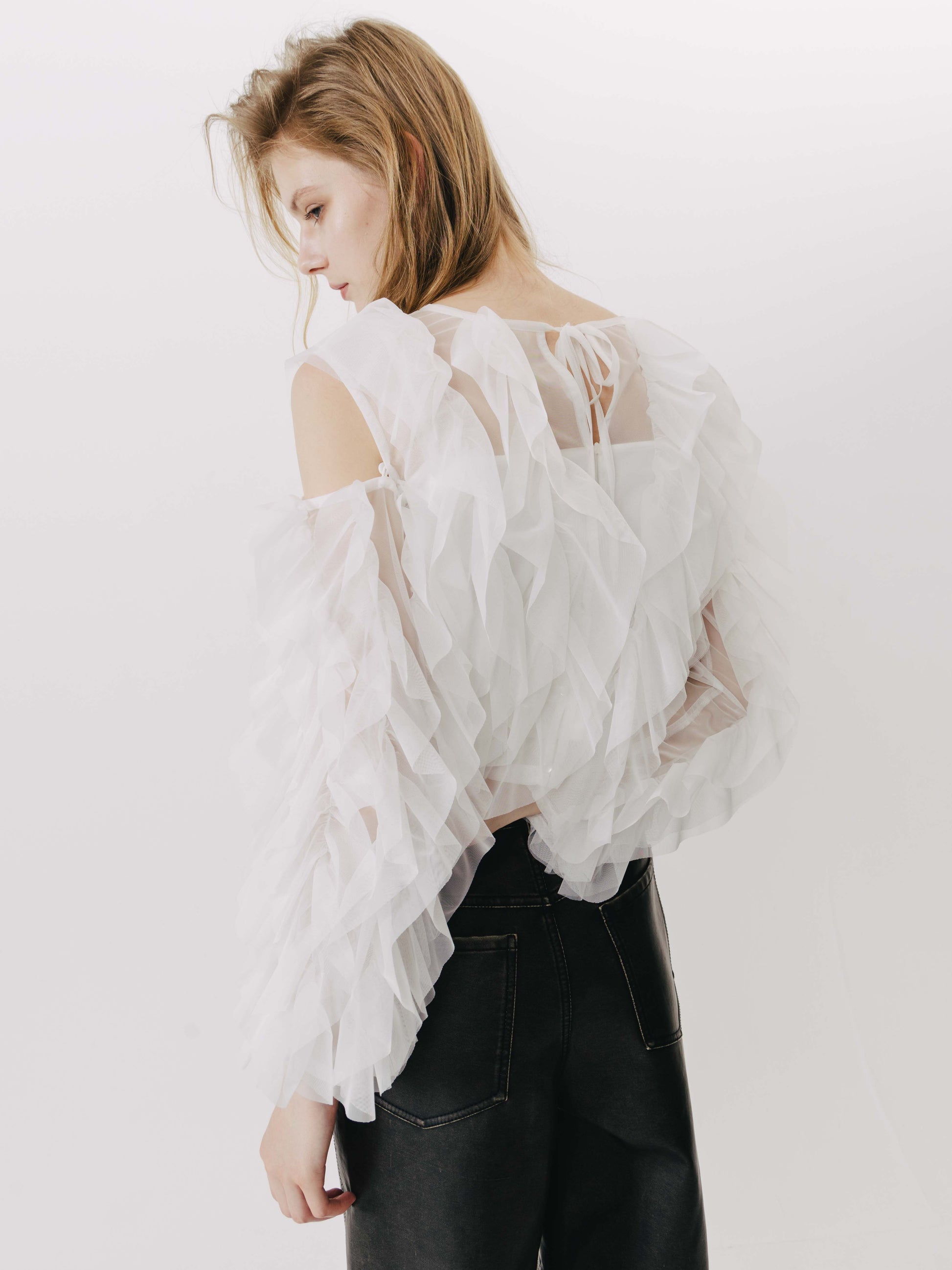 Gardenia tulle frill tops