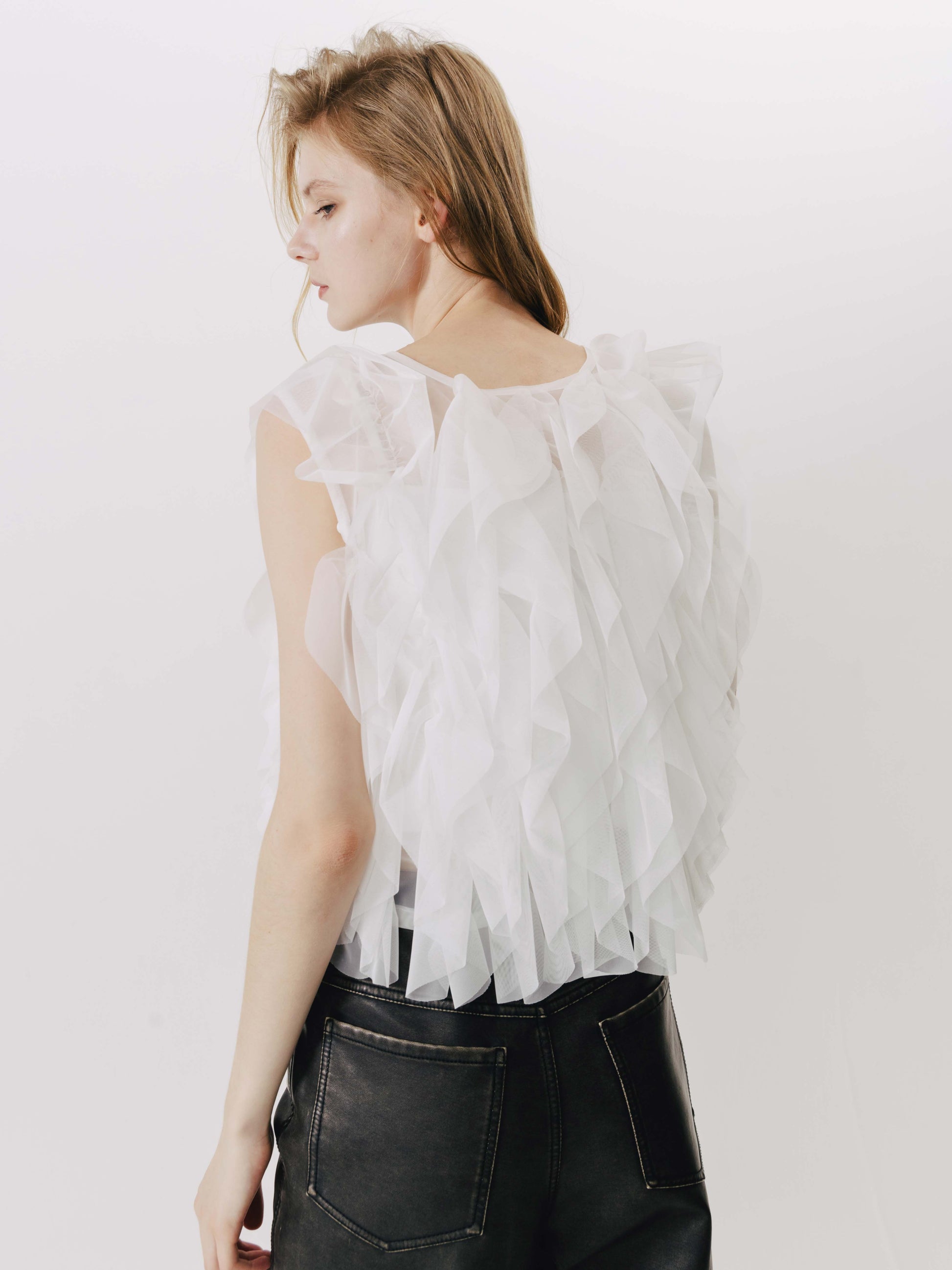 Gardenia tulle frill tops