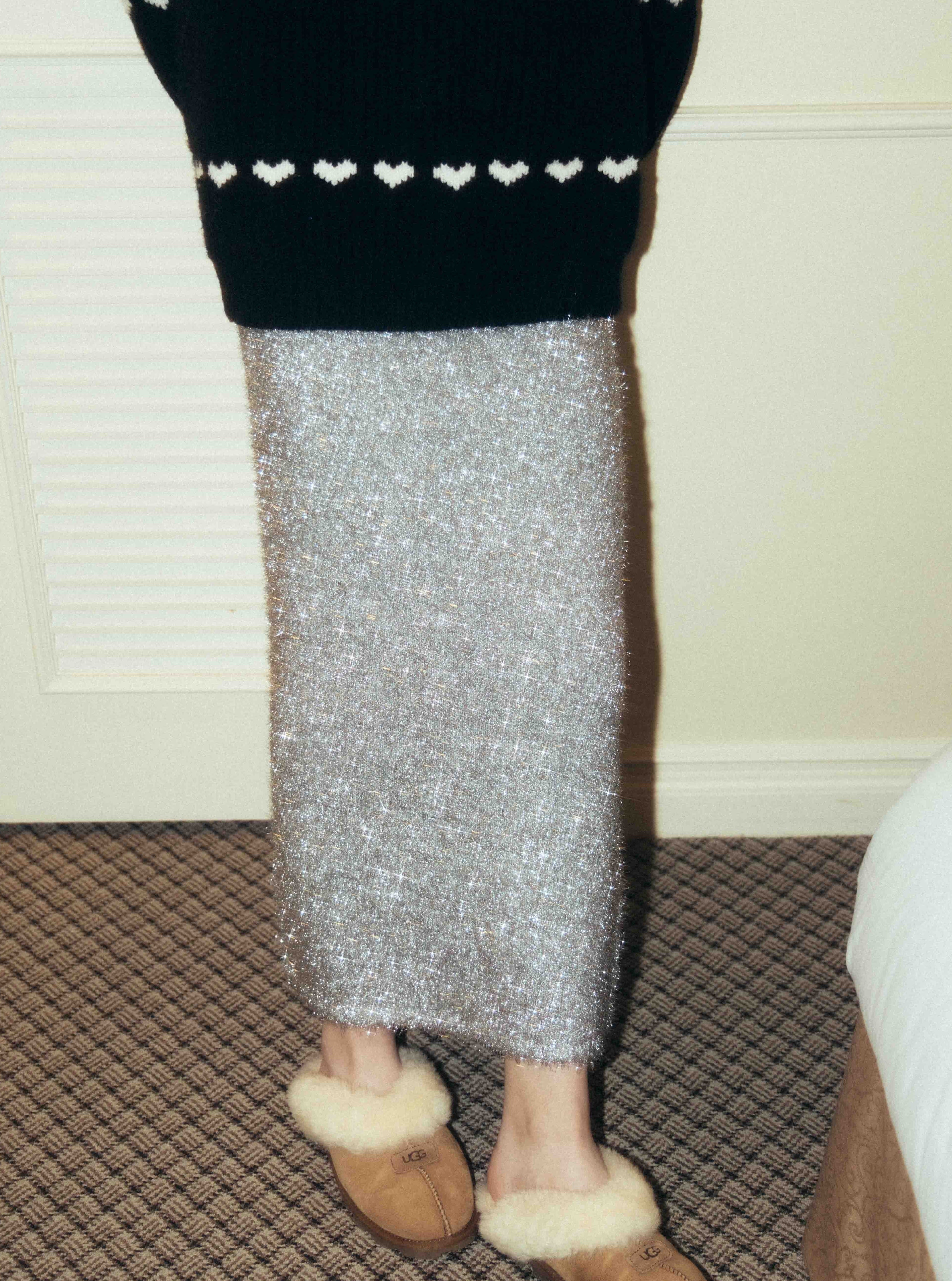 Cannes shaggy skirt