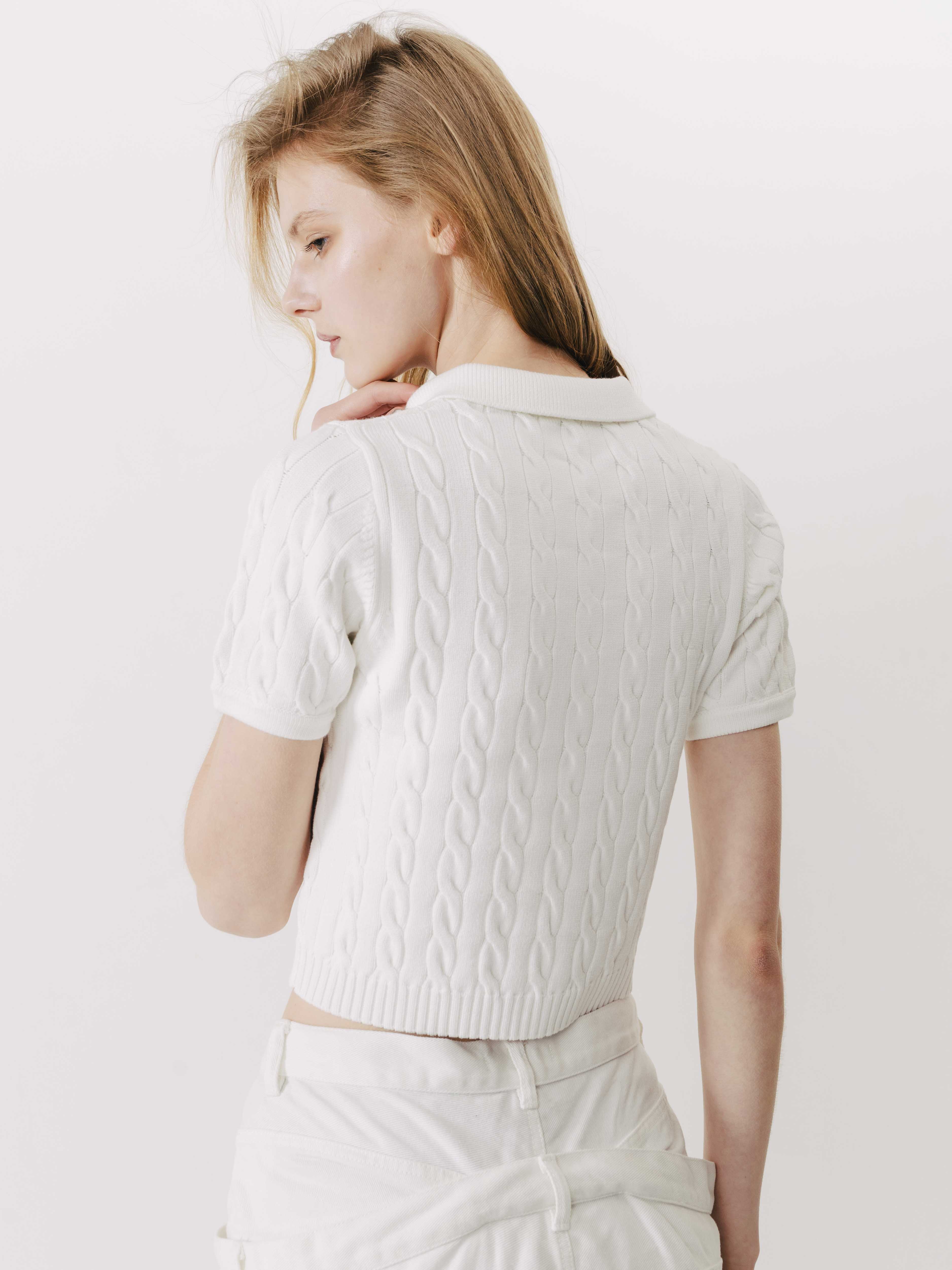 Herald short sleeve polo knit – THE TOÉ
