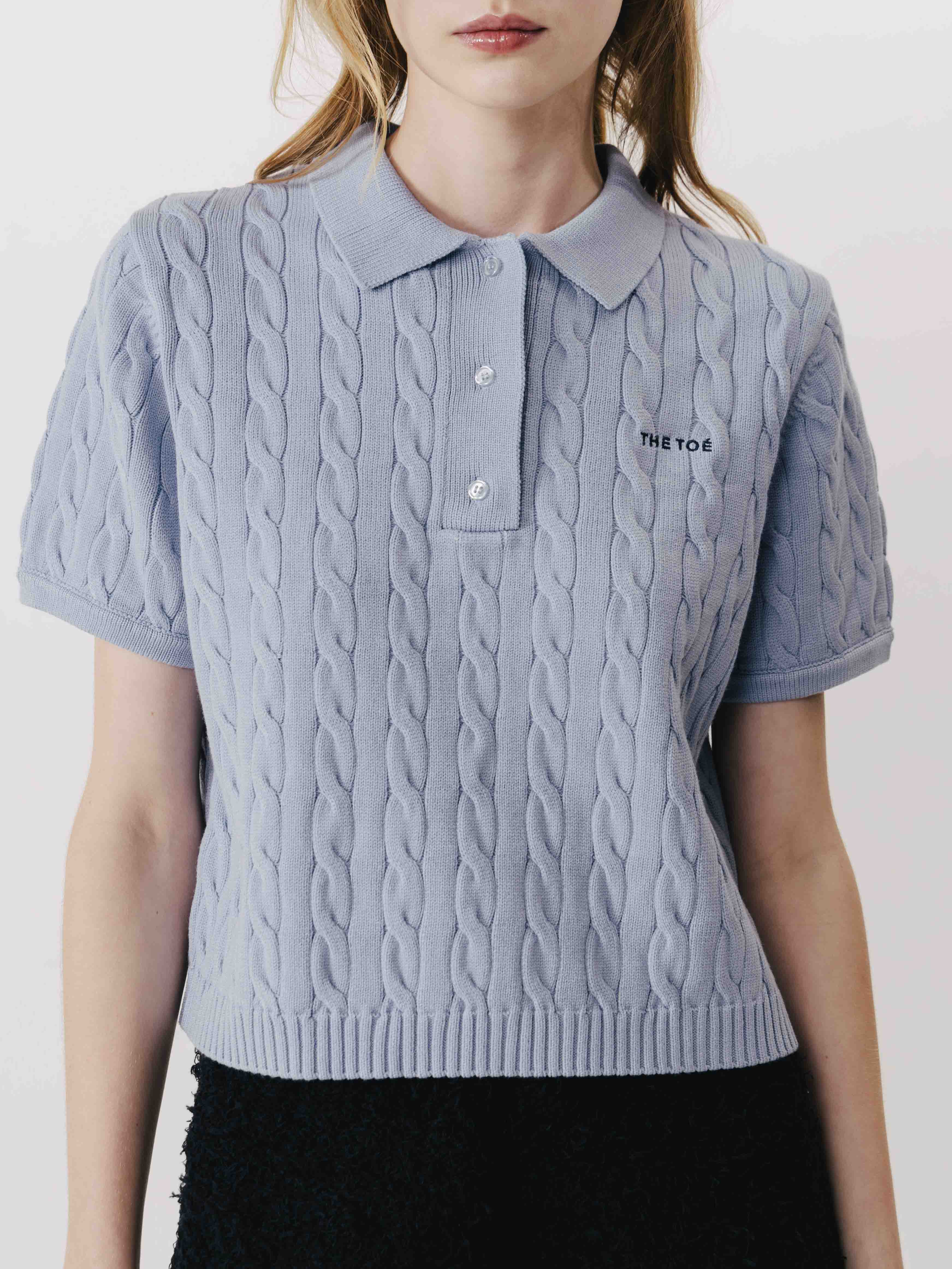 Herald short sleeve polo knit – THE TOÉ