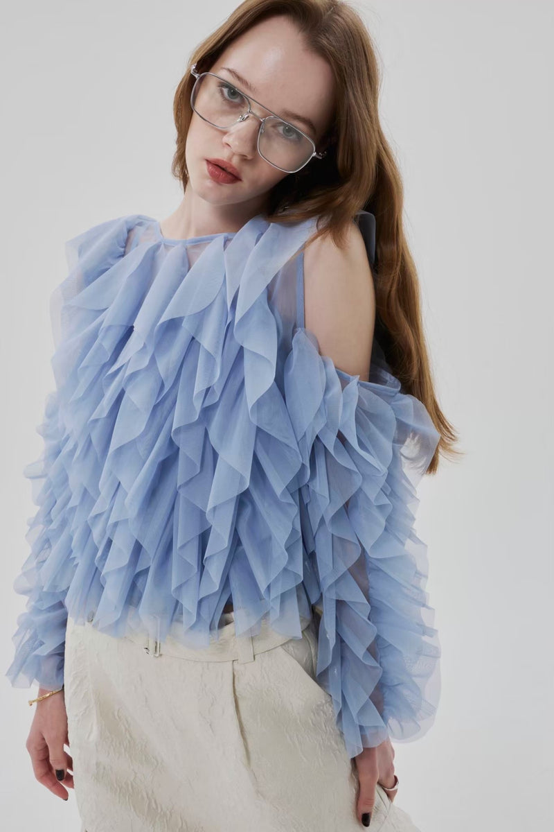 Gardenia Tulle Frill Tops