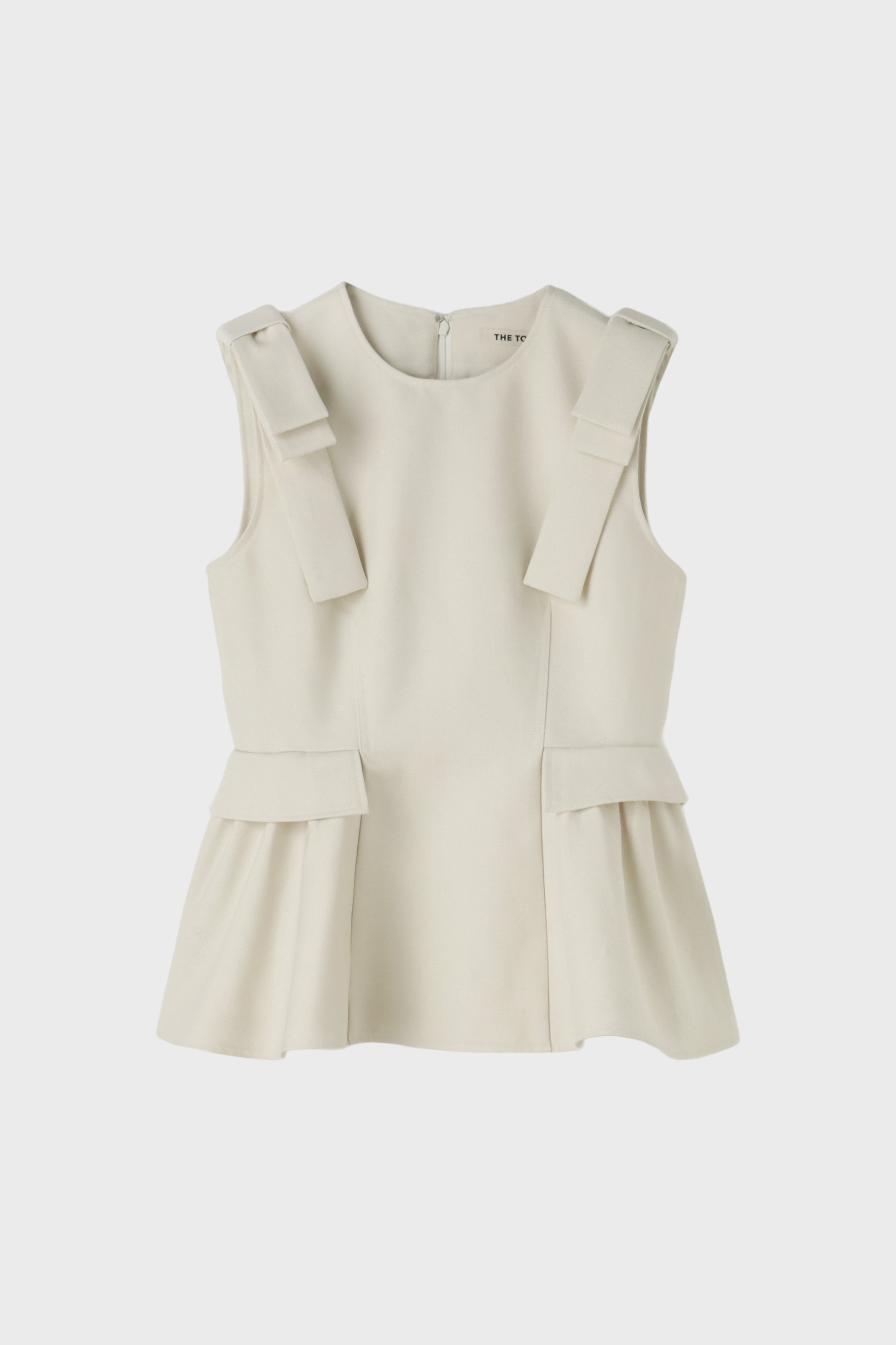 Korinthos Sleeveless Peplum