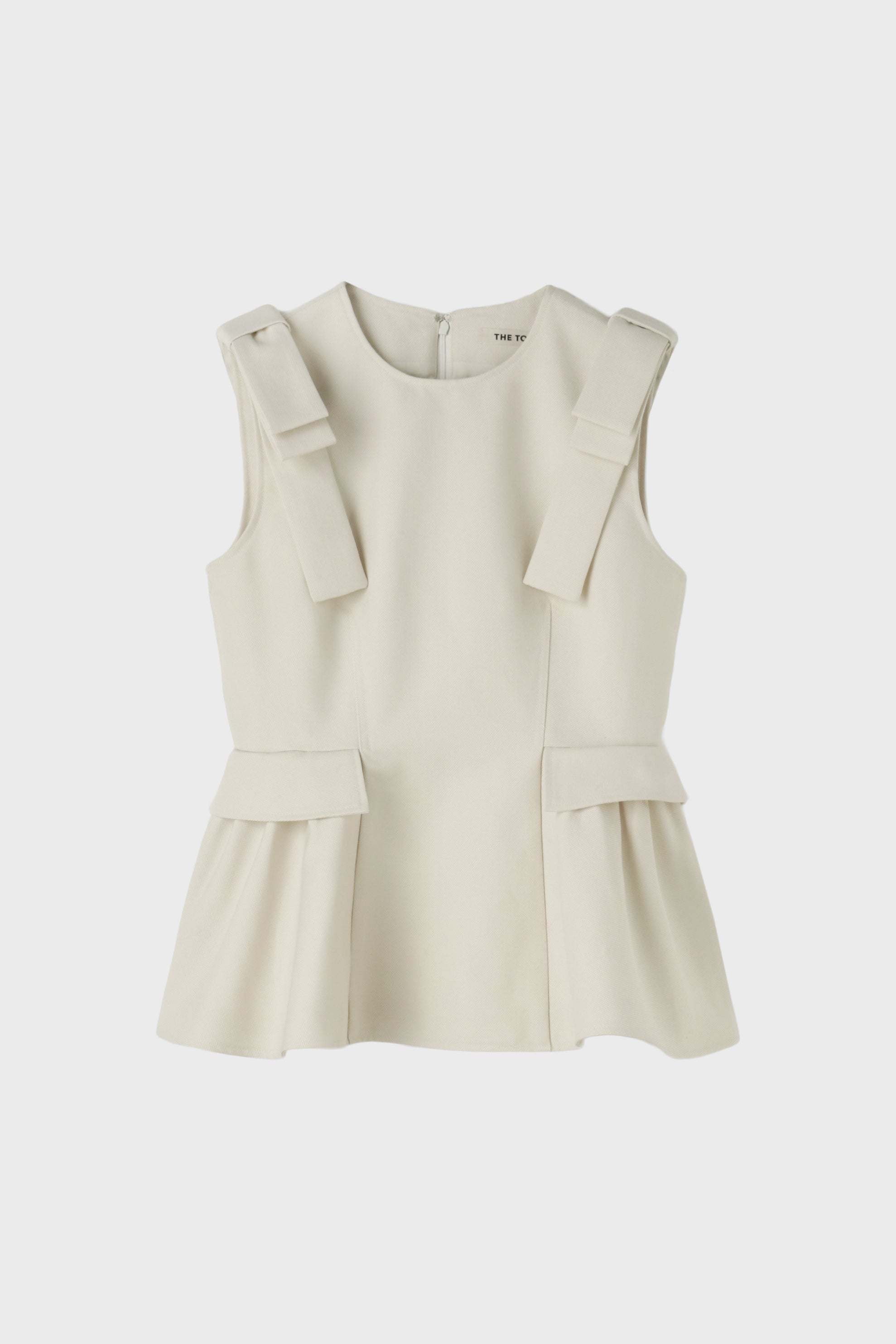 Korinthos Sleeveless Peplum