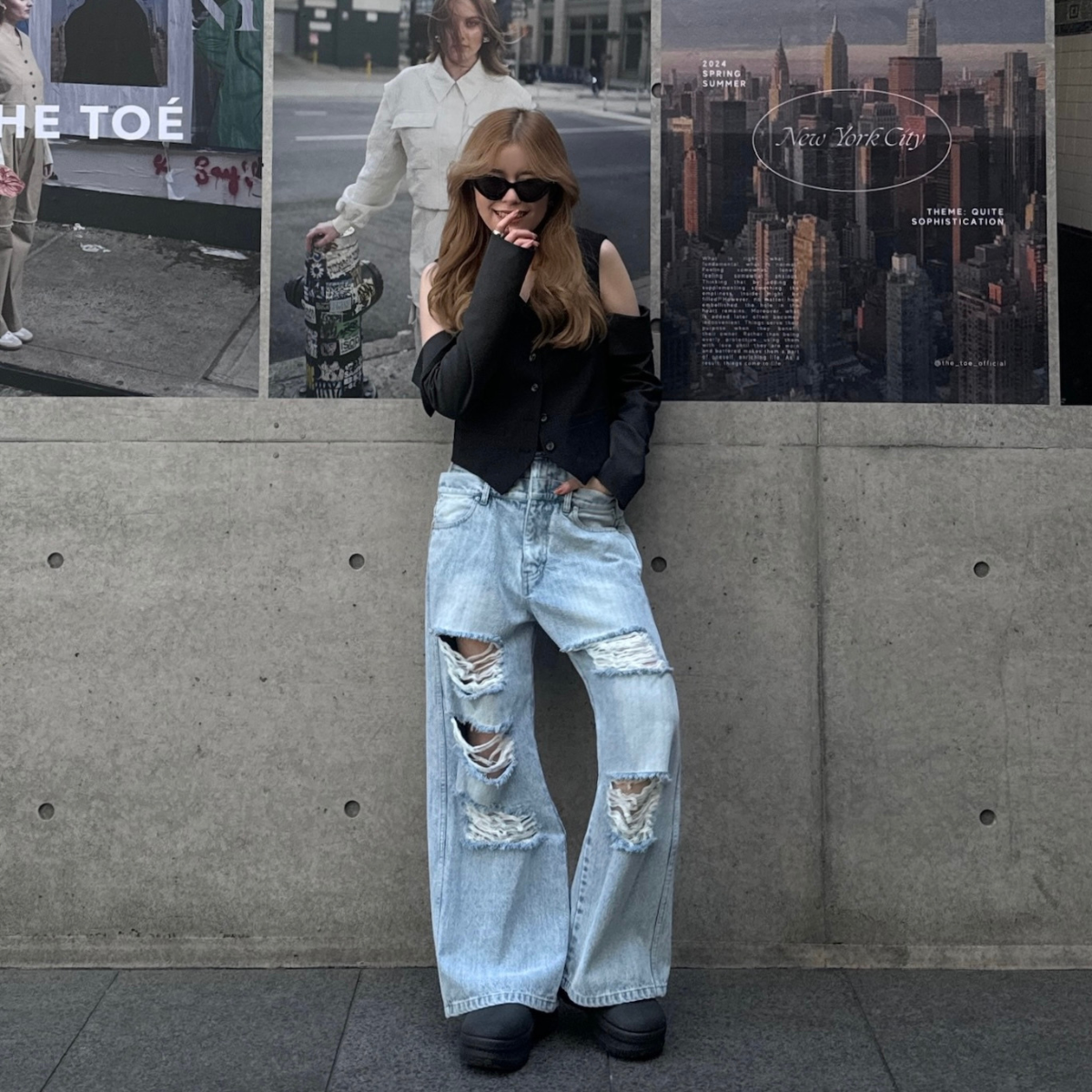 THE TOE LEXINGTON DOUBLE BELT DENIMPANTS THE TOE LEXINGTON DOUBLE BELT DENIMPANTS